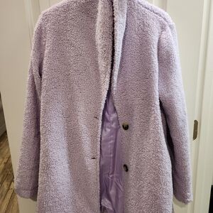 Women's Lavender Teddy Coat